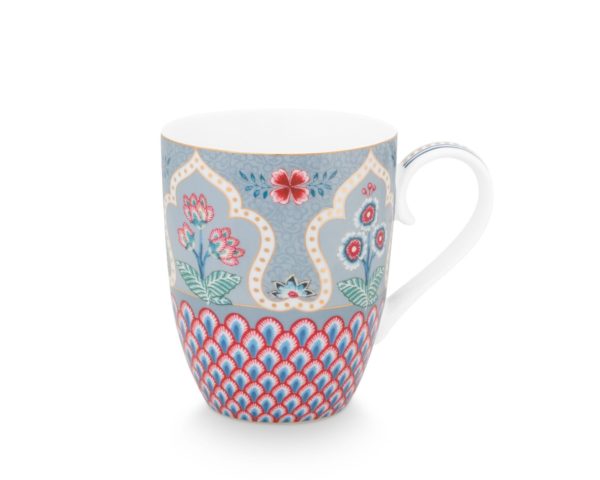 Mug con tapa Festival Blue