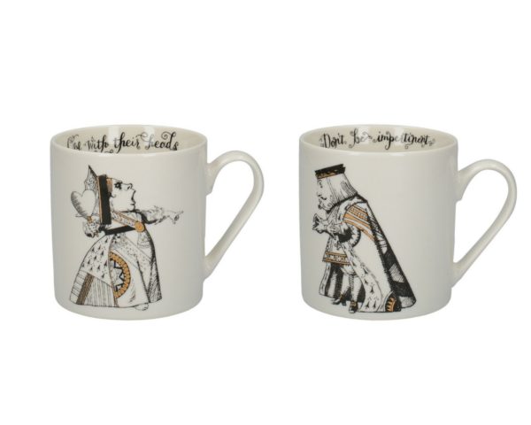 Alice in Wonderland Juego de Mugs el Rey y la Reina