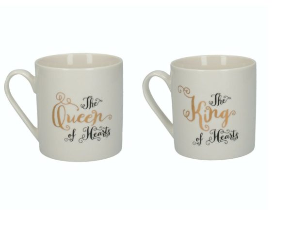 Alice in Wonderland Juego de Mugs el Rey y la Reina