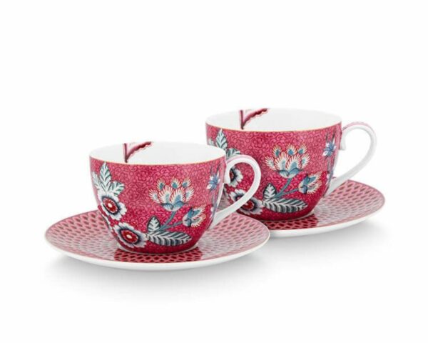 Juego de tazas Flower Pink