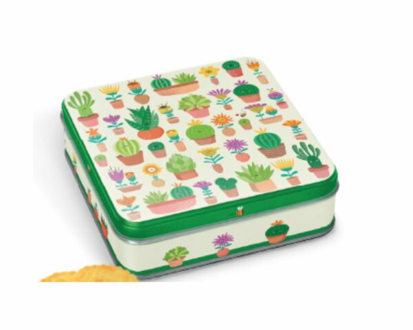 Lata Cactus con Galletas de Mantequilla