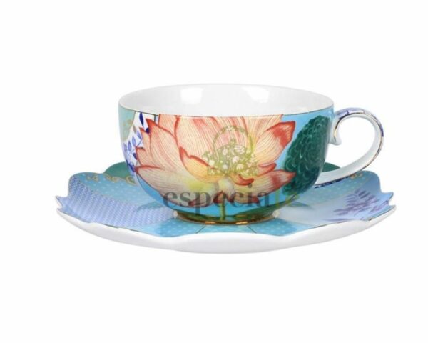 Taza y Plato Royal Flowers