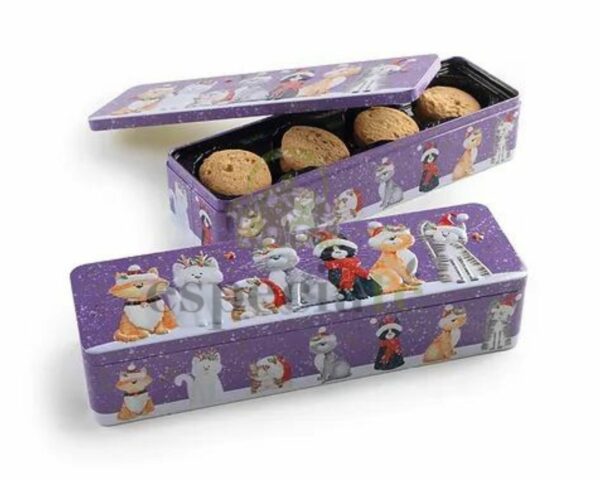 Lata de Galletas Gatos de Navidad