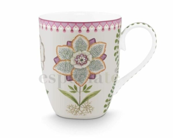 Mug White Lily&Lotus