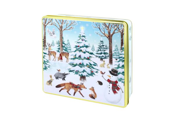 Lata de Bombones Bosque de Navidad