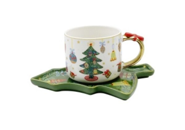 Mug con Platillo Christmas Tree