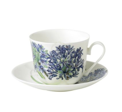 Taza y Plato de Desayuno Agapantos